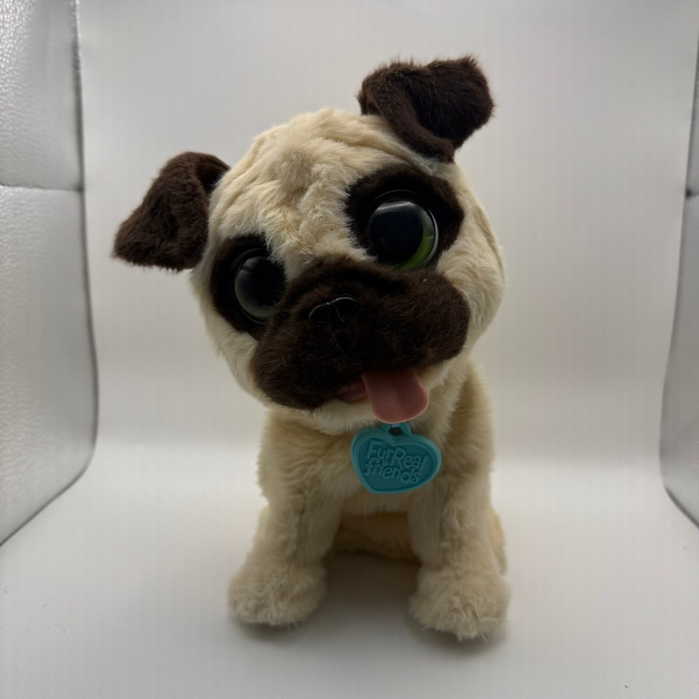FurReal Friends JJ My Jumpin' Pug Interactive Plush Pet Hasbro B0449 Tan Brown